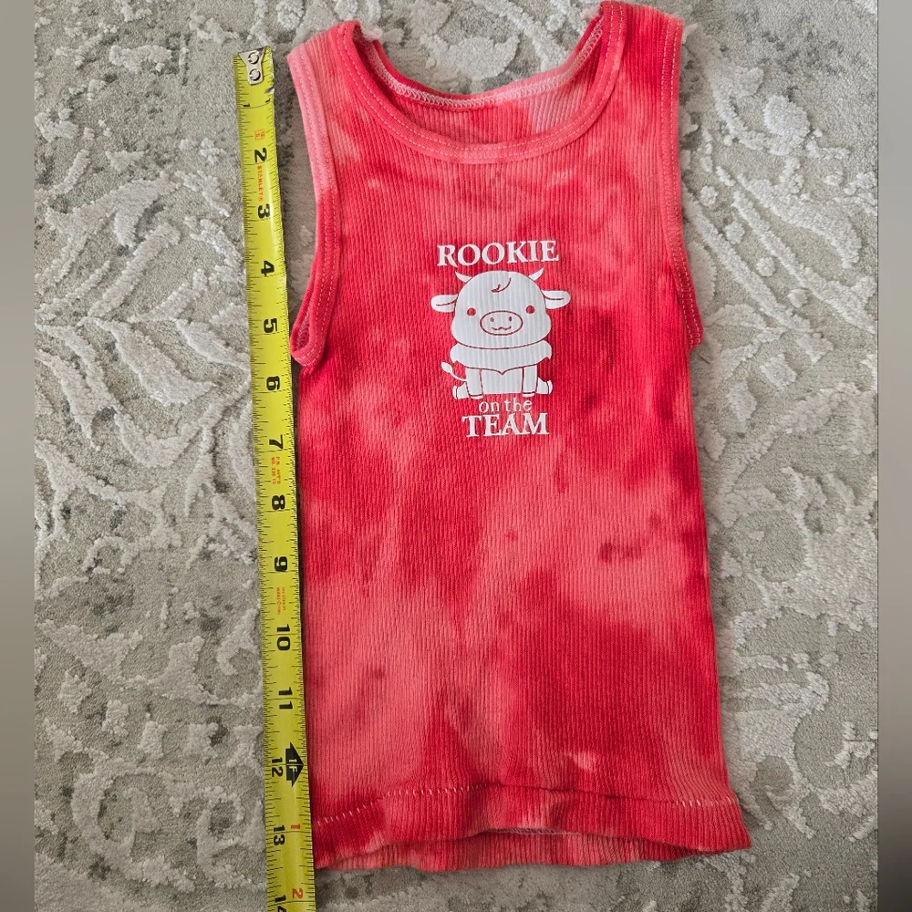 Rookie On The Team Buffalo Bills Red Tie-Dye Tank Top